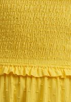 Bayan Sarı Romantik Dokunuşlu Dantelli Elbise