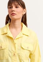 Bayan Sarı Pamuklu Gömlek Ceket