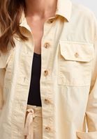 Bayan Bej Pamuklu Gömlek Ceket