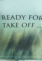 Bayan Mavi Pamuklu Asimetrik Crop Tişört