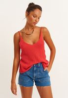 Bayan Pembe V Yaka İnce Askılı Atlet