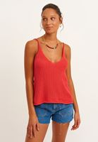 Bayan Pembe V Yaka İnce Askılı Atlet