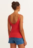 Bayan Pembe V Yaka İnce Askılı Atlet