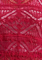 Bayan Pembe Ajurlu Crop Triko