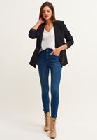 Bayan Beyaz Pamuklu V-Neck Tişört