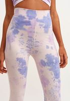 Bayan Mavi Batik Desenli Flare Tayt