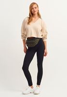 Bayan Siyah High-Rise Legging Tayt