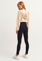 Bayan Siyah High-Rise Legging Tayt