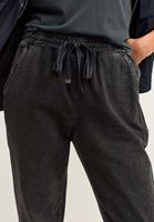 Bayan Siyah Pamuklu Denim Jogger Pantolon