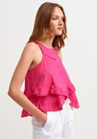 Bayan Pembe Halter Yaka Bluz