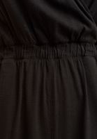 Bayan Siyah Kruvaze Culotte Tulum