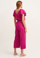 Bayan Mor Kruvaze Culotte Tulum