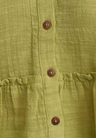 Bayan Yeşil Fırfır Detaylı Oversize Gömlek