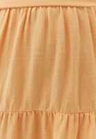 Bayan Sarı İnce Askılı Midi Elbise