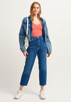 Women Blue Mom-Fit Jean Trousers