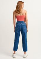 Women Blue Mom-Fit Jean Trousers