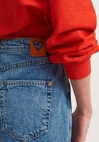 Women Blue Mom-Fit Jean Trousers