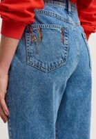 Women Blue Mom-Fit Jean Trousers