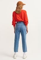 Women Blue Mom-Fit Jean Trousers