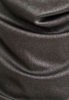 Bayan Siyah Cowl-Neck Sırt Detaylı Crop Tank