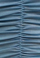 Bayan Yeşil/Gri Büzgülü Metalik Crop Top