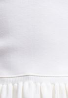 Bayan Beyaz Fırfır Detaylı Triko Atlet