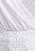 Bayan Beyaz Gipeli Kruvaze Bluz