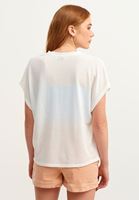 Bayan Krem Loose-Fit Kısa Kollu Hırka