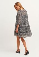 Bayan Çok Renkli Floral Desenli Mini Elbise