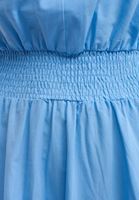 Bayan Mavi Gipe Detaylı Midi Elbise