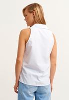 Bayan Beyaz Halter Yaka Poplin Gömlek