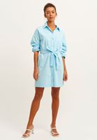 Bayan Mavi Pamuklu Gömlek Elbise