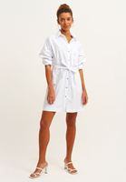 Bayan Beyaz Pamuklu Gömlek Elbise