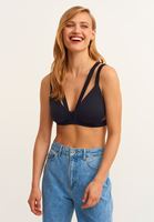 Bayan Siyah Çapraz Askılı Büstiyer