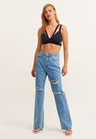 Bayan Siyah Çapraz Askılı Büstiyer