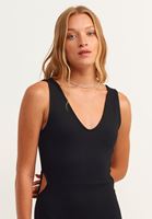 Bayan Siyah Yırtmaçlı Mini Elbise