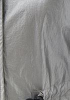 Bayan Gümüş Metalik Uzun Yağmurluk