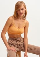 Women Orange Buckle Seamless Bra