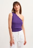 Bayan Mor Tek Omuzlu Triko Atlet 