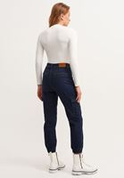 Bayan Mavi Kargo Jogger Denim Pantolon