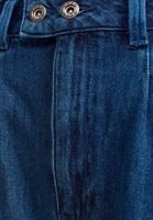 Bayan Mavi Pileli Ultra High-Rise Denim Şort