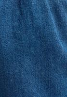 Bayan Mavi Pileli Ultra High-Rise Denim Şort