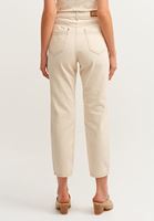 Bayan Bej Ultra Yüksek Bel Mom Jean Pantolon