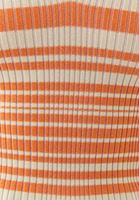 Bayan Bej V Yaka Çizgili Triko Atlet