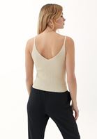 Bayan Bej V Yaka Triko Atlet ( TENCEL™ )