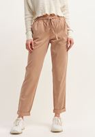 Bayan Krem Yumuşak Dokulu Baggy Pantolon ( TENCEL™ )