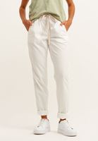 Bayan Krem Beli Lastikli Carrot-Fit Pantolon ( TENCEL™ )