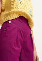 Bayan Mor Cepli ve Pileli Bol Pantolon ( TENCEL™ ) 