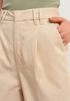 Bayan Bej Pileli Slouchy Pantolon ( TENCEL™ )