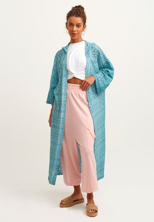 Beli Büzgülü Crop ve Jogger Pantolon Kombini